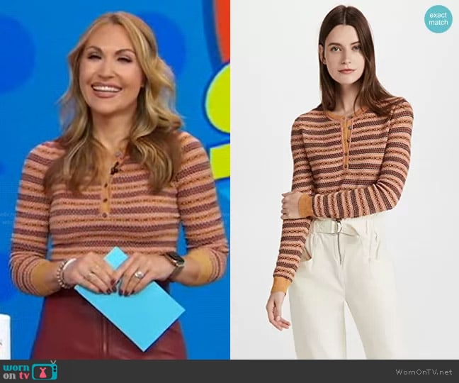 Ulla Johnson Robin Henley in Agate worn by Lori Bergamotto on Good Morning America