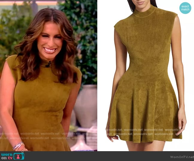 WornOnTV: Alyssa’s mustard suede mini dress on The View | Alyssa Farah ...