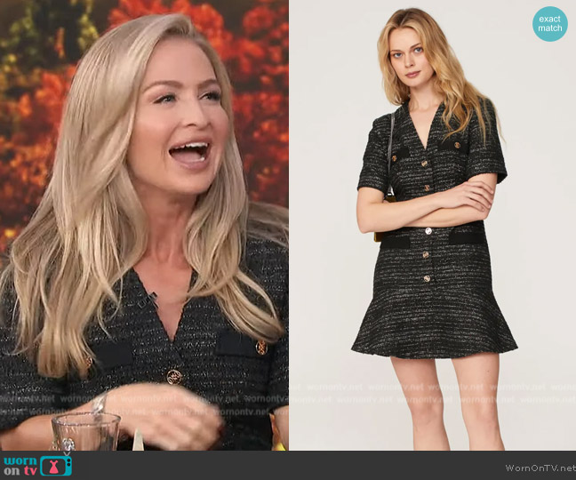 Sandro Tweed Mini Dress worn by Maria Provenzano on Access Hollywood