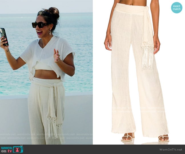 Savannah Morrow Vea Pants worn by Jessel Taank on The Real Housewives of New York City