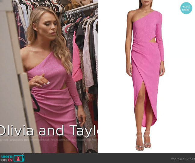 Saylor Laila Crinkle Pleat Maxi Dress worn by Olivia Flowers on Southern Charm