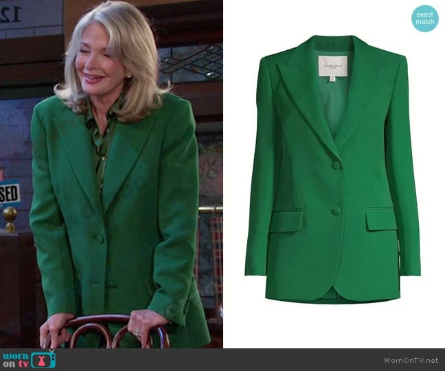 Lafayette 148 NY Shipton Wool & Silk Blazer worn by Marlena Evans (Deidre Hall) on Days of our Lives