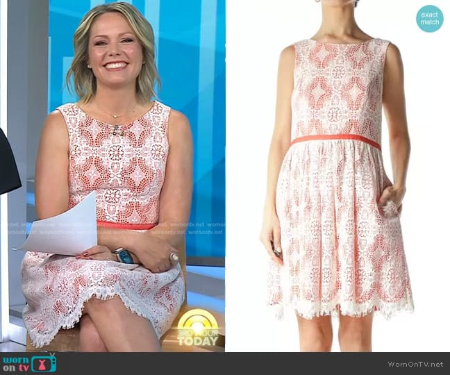 Shoshanna Lace Fit & Flare Dress worn by Dylan Dreyer on Today