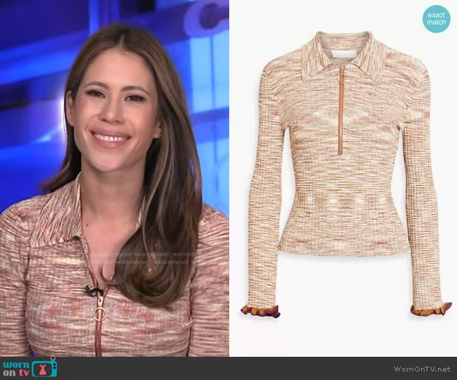 Simkhai Allyson Space-Dyed Sweater worn by Deirdre Bosa on NBC News Daily