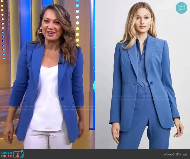 Elie Tahari Single Button Blazer worn by Ginger Zee on Good Morning America