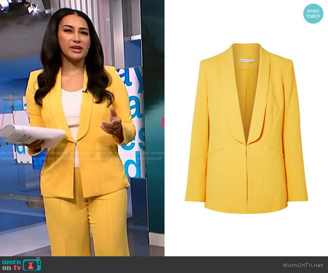 Alice + Olivia Skye Blazer worn by Morgan Radford on NBC News Daily