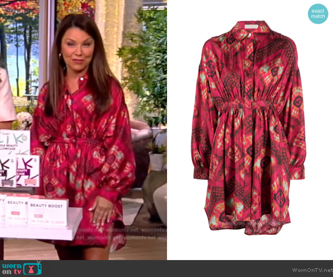 Ulla Johnson Jude printed silk shirtdress worn by Gretta Monahan on The View