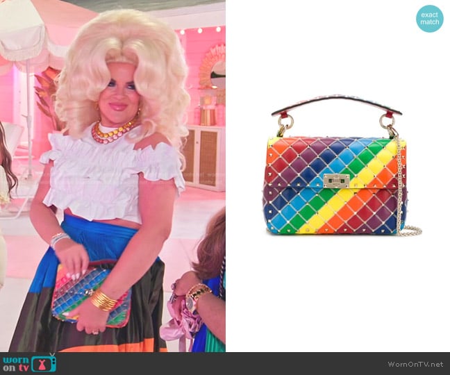 Valentino Garavani Spike It Medium Shoulder Bag worn by Heather Gay on The Real Housewives of Salt Lake City