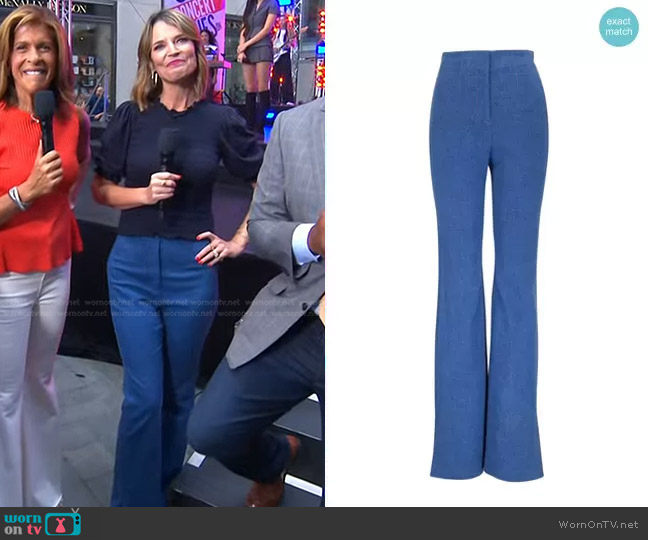 WornOnTV: Savannah’s navy smocked top and blue pants on Today ...
