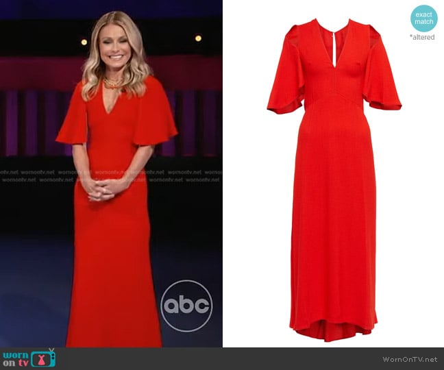 Victoria Beckham V-Neck Dress worn by Kelly Ripa on Generation Gap