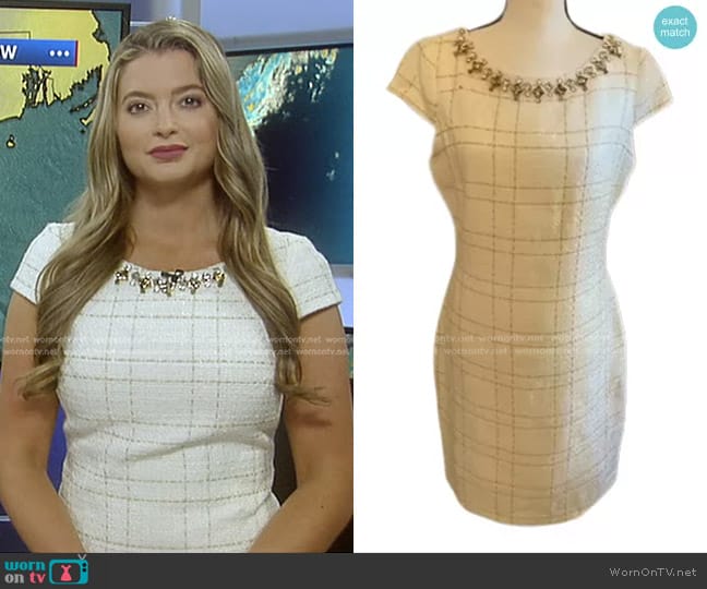 Vince Camuto Tweed Dress worn by Dani Beckstrom on Good Morning America