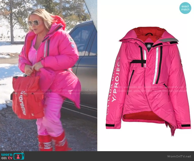 WornOnTV: Heather’s pink puffer jacket and snow boots on The Real ...