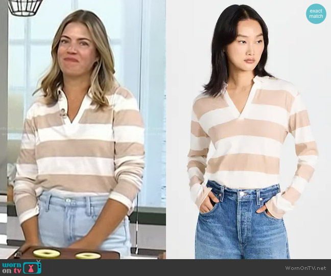 Z Supply Ashton Top in Sandstone worn by Siri Daly on Today