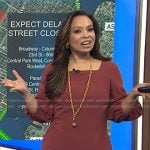 Adelle’s pink square neck dress on Today