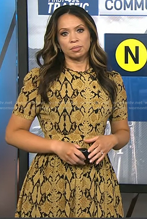 Adelle's yellow printed dress on Today