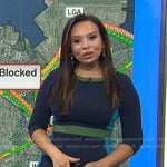 Adelle’s navy colorblock dress on Today