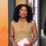 Adriana Diaz’s sleeveless trench dress on CBS Mornings