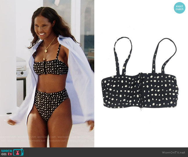 Aerie Spotted Bikini Top worn by Ubah Hassan on The Real Housewives of New York City