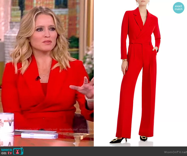 WornOnTV: Sara’s red wrap jumpsuit on The View | Sara Haines | Clothes ...