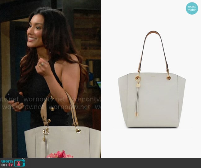 Aldo Marcelinee Faux Leather Tote worn by Audra Charles (Zuleyka Silver) on The Young and the Restless