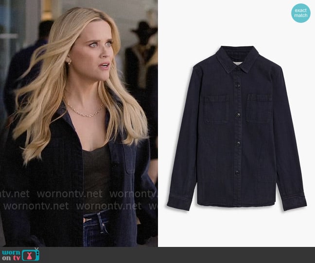 Alex Mill Hudson Shirt worn by Bradley Jackson (Reese Witherspoon) on The Morning Show