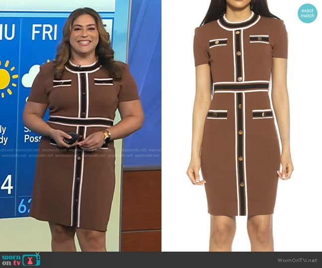 Alexia Admor Nicki Colorblock Sweater Dress worn by Violeta Yas on NBC News Daily