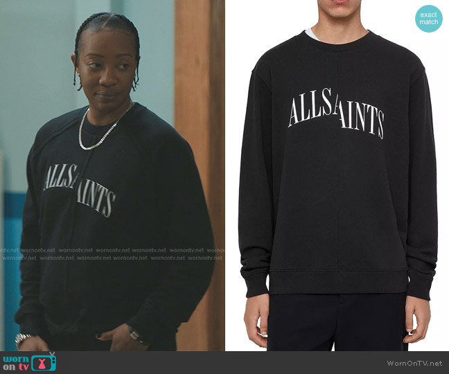 All Saints Dropout Crewneck Sweatshirt worn by Dre (Miriam A Hyman) on The Chi