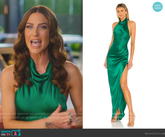WornOnTV: Polly’s green satin confessional dress on Selling the OC ...