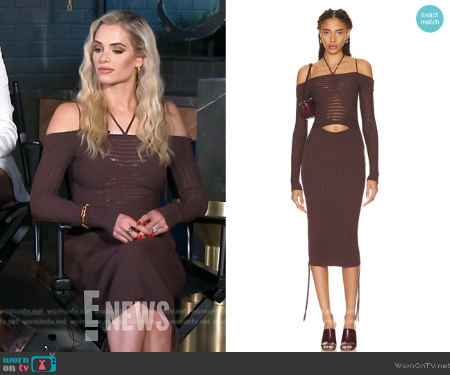 Andreadamo Ribbed Knit Midi Dress worn by Alexandra Jarvis on E! News