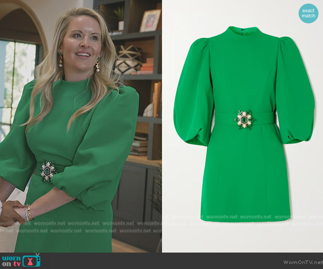 Andrew GN Embellished belted crepe mini dress worn by Brittany on Southern Charm