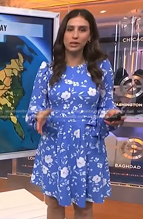 Angie Lassman's blue floral dress on Today