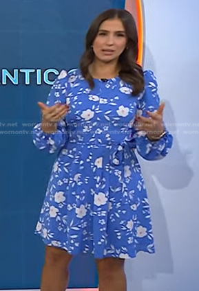 Angie Lassman's blue floral dress on Today