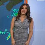 Angie Lassman’s grey plaid belted dress on Today