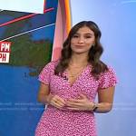 Angie Lassman’s pink floral dress on Today