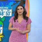 Angie Lassman’s pink floral dress on Today