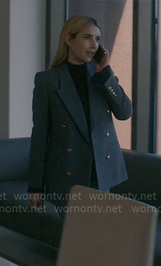 WornOnTV: Audrey's navy double breasted blazer on Gossip Girl