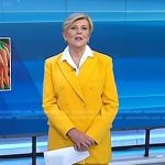 Anne’s yellow double breasted blazer and pants on Today