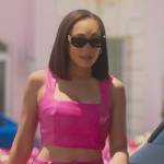 Brandi’s pink leather crop top and shorts on Selling the OC