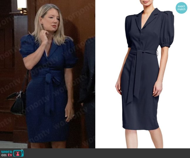 Badgley Mischka Odessa Paprika Dress worn by Nina Reeves (Cynthia Watros) on General Hospital