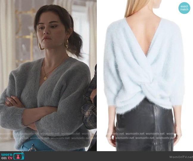 Ba&sh Barmy Twist Back Angora Blend Sweater worn by Mabel Mora (Selena Gomez) on Only Murders in the Building