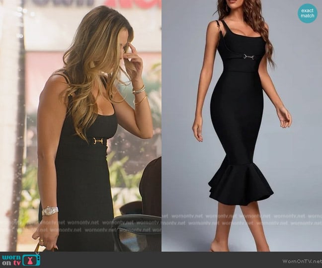 Bella Barnett Midi Bandage Dress worn by Alex Halll (Alex Hall) on Selling the OC