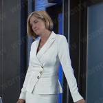 Blair’s white blazer with gold buttons on General Hospital