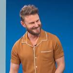 Bobby Berk’s contrast tipped shirt on Access Hollywood