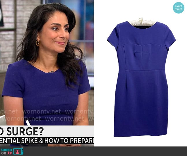 BOSS Duranita Dress worn by Dr. Celine Gounder on CBS Mornings