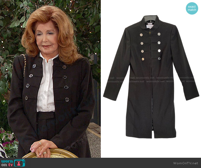 Calvin Klein Stretch Long Jacket worn by Maggie Horton (Suzanne Rogers) on Days of our Lives