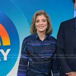 Caroline Kennedy’s blue striped blouse and skirt on Today