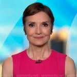 Catherine Herridge’s sleeveless pink dress on CBS Mornings