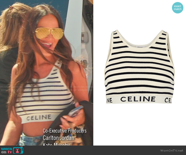WornOnTV: Lisa's white striped cropped top on The Real Housewives
