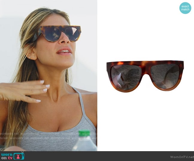 Celine Edge oversized sunglasses worn by Erin Lichy on The Real Housewives of New York City