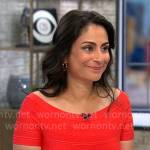 Dr. Celine Gounder’s red bandage dress on CBS Mornings